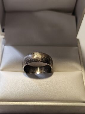 Mexico Oxidize 925 Sterling Silver Dome Band Ring Size 6¾
